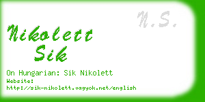 nikolett sik business card